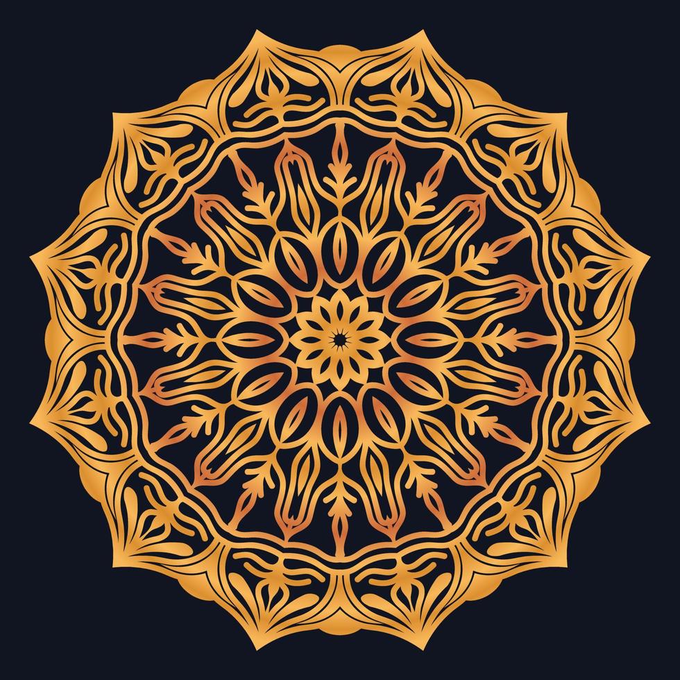 Decorative elements luxury ornament pattern gradient mandala design vector