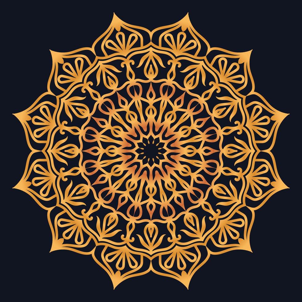 Decorative elements luxury ornament pattern gradient mandala design vector