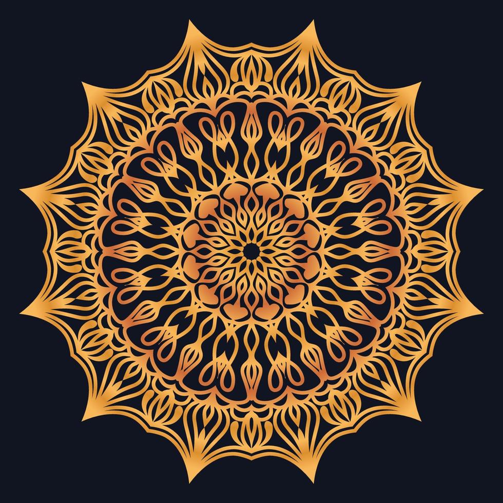 Decorative elements luxury ornament pattern gradient mandala design vector