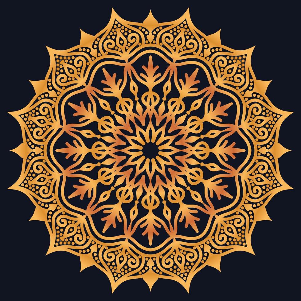 Decorative elements luxury ornament pattern gradient mandala design vector