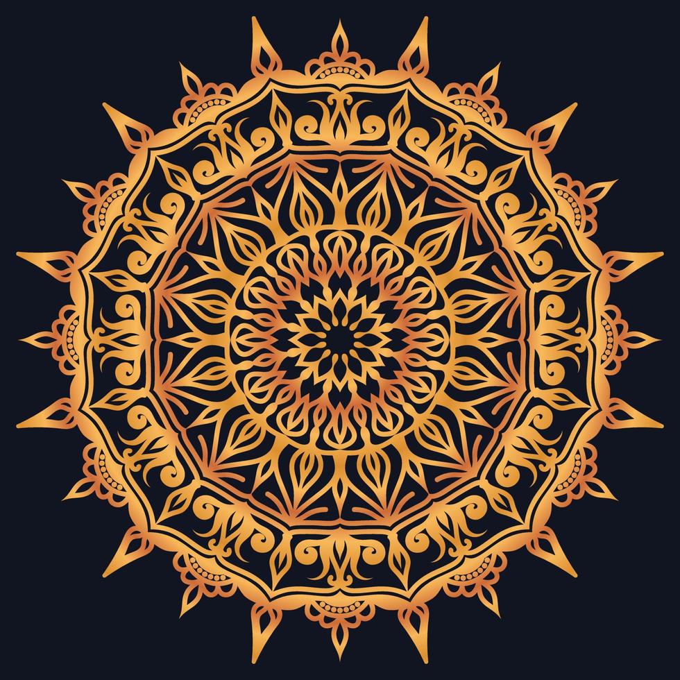 Decorative elements luxury ornament pattern gradient mandala design vector