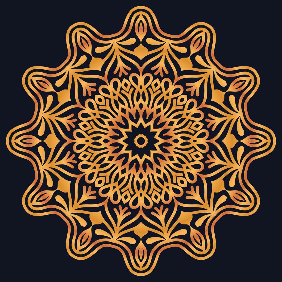 Decorative elements luxury ornament pattern gradient mandala design vector