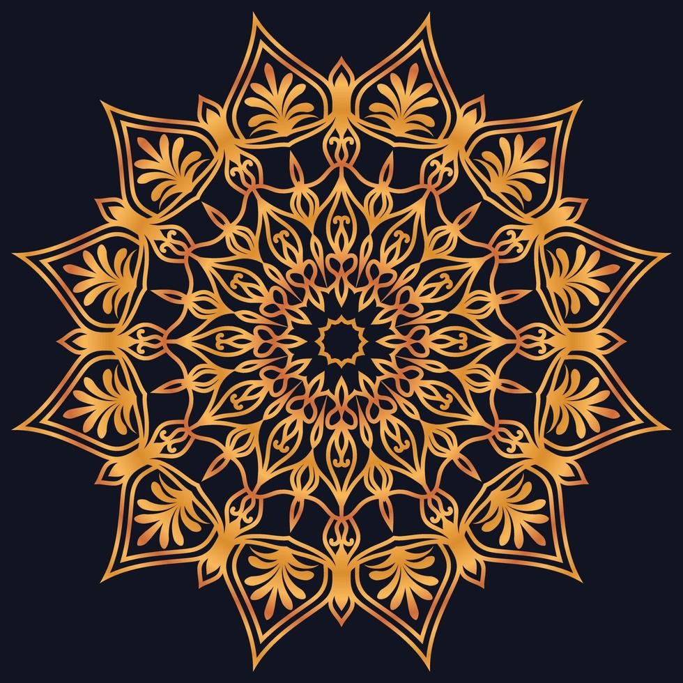 elementos decorativos lujo ornamento patrón gradiente mandala diseño vector