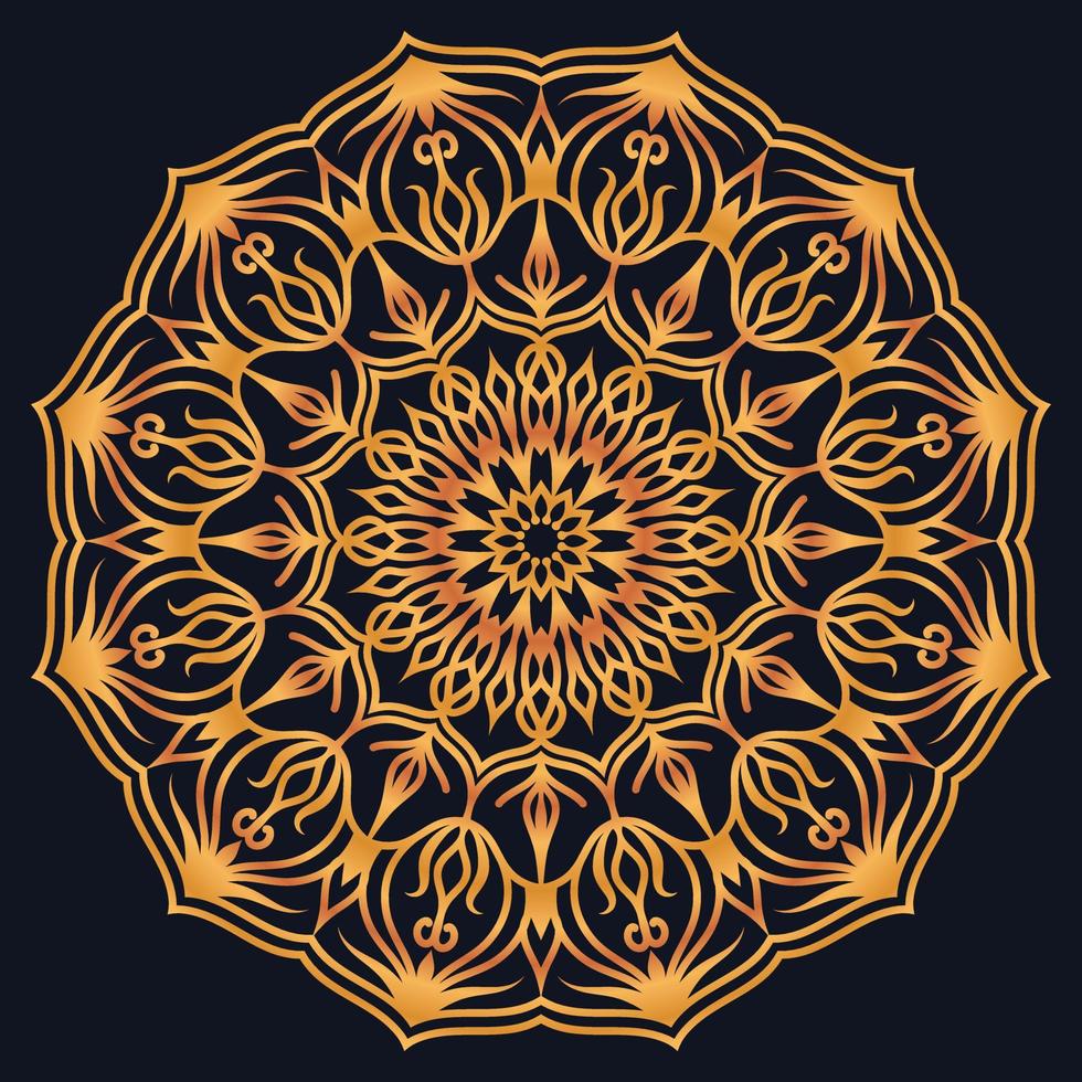 Decorative elements luxury ornament pattern gradient mandala design vector