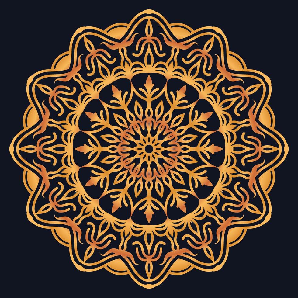Decorative elements luxury ornament pattern gradient mandala design vector
