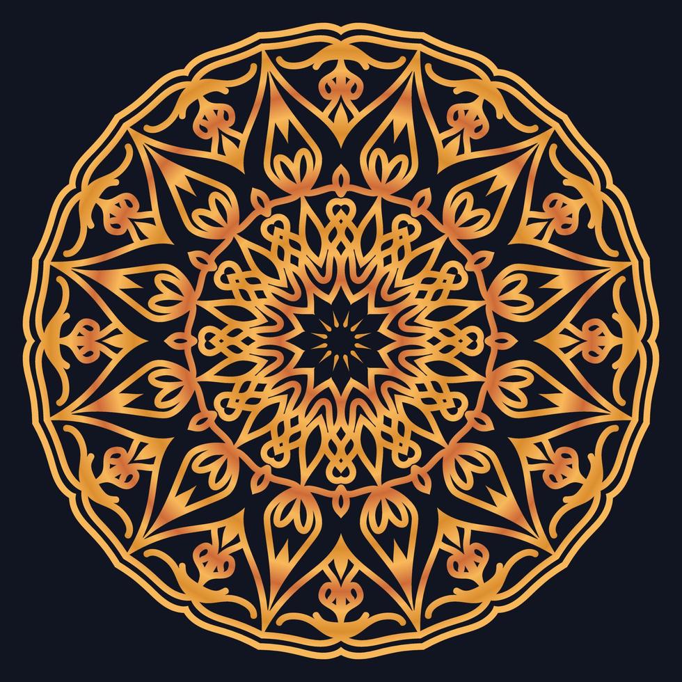 Decorative elements luxury ornament pattern gradient mandala design vector