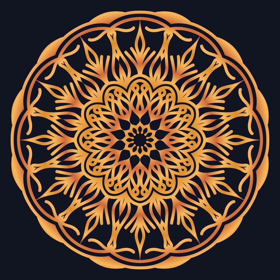 Decorative elements luxury ornament pattern gradient mandala design vector