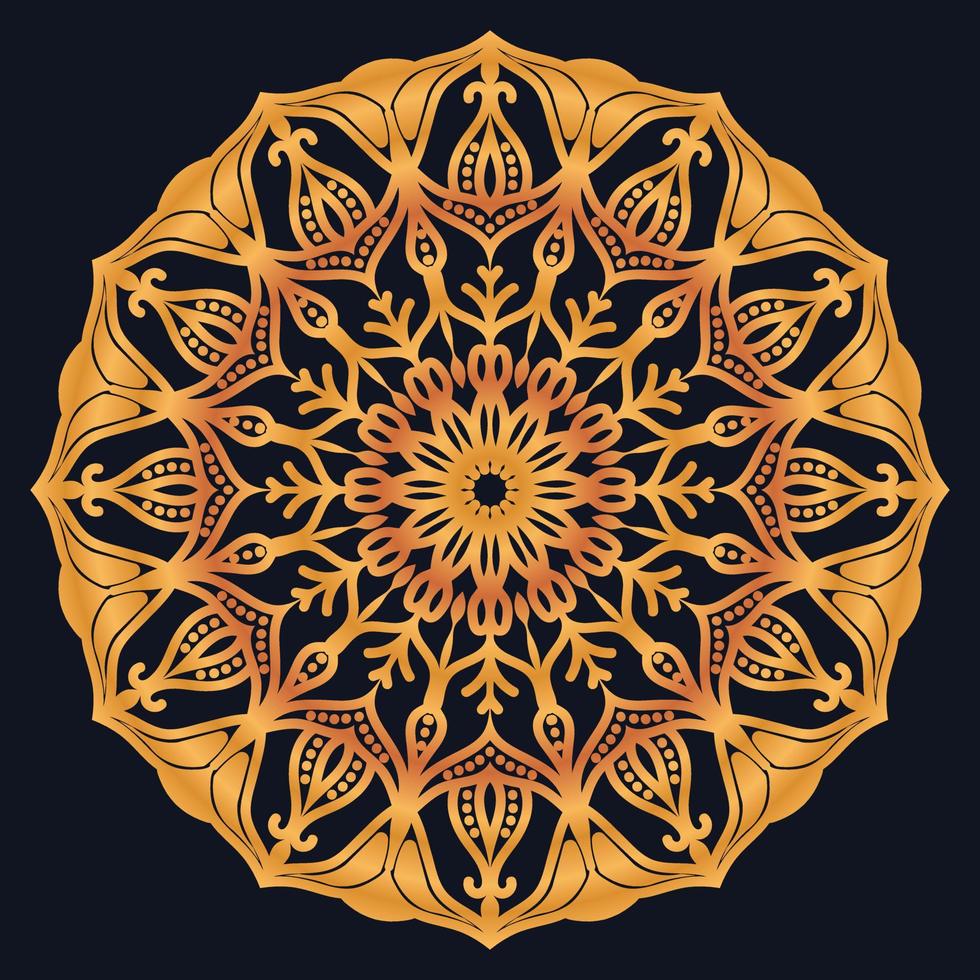Decorative elements luxury ornament pattern gradient mandala design vector