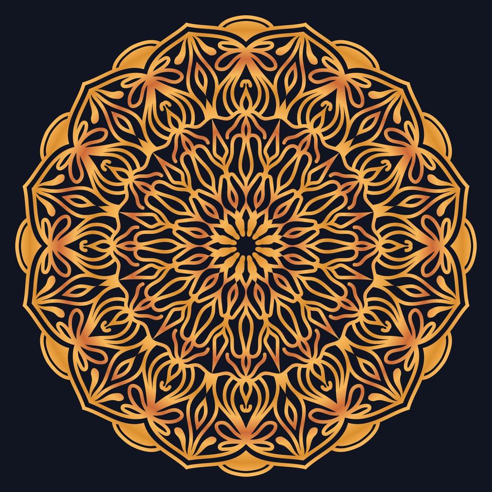 Decorative elements luxury ornament pattern gradient mandala design vector