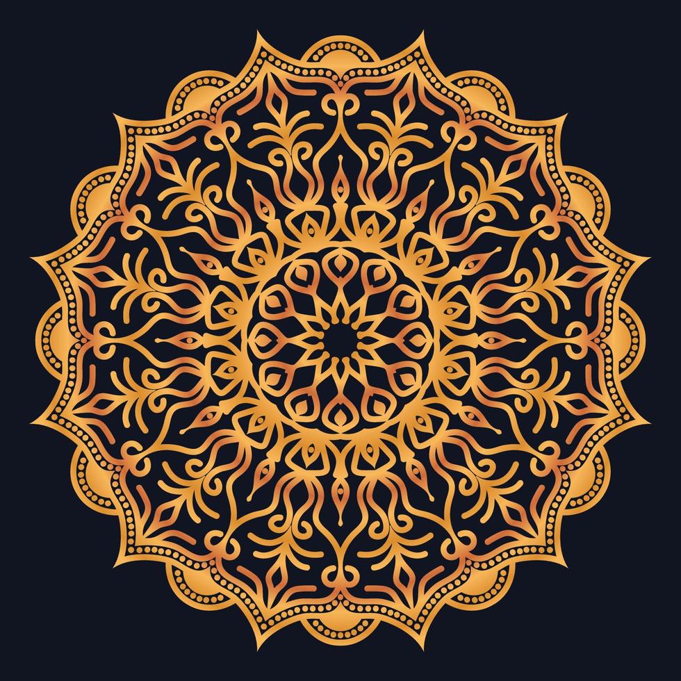 Decorative elements luxury ornament pattern gradient mandala design vector