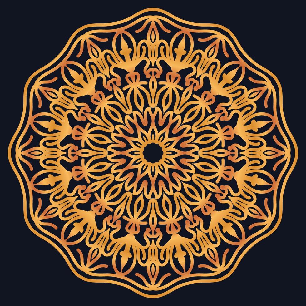 Decorative elements luxury ornament pattern gradient mandala design vector