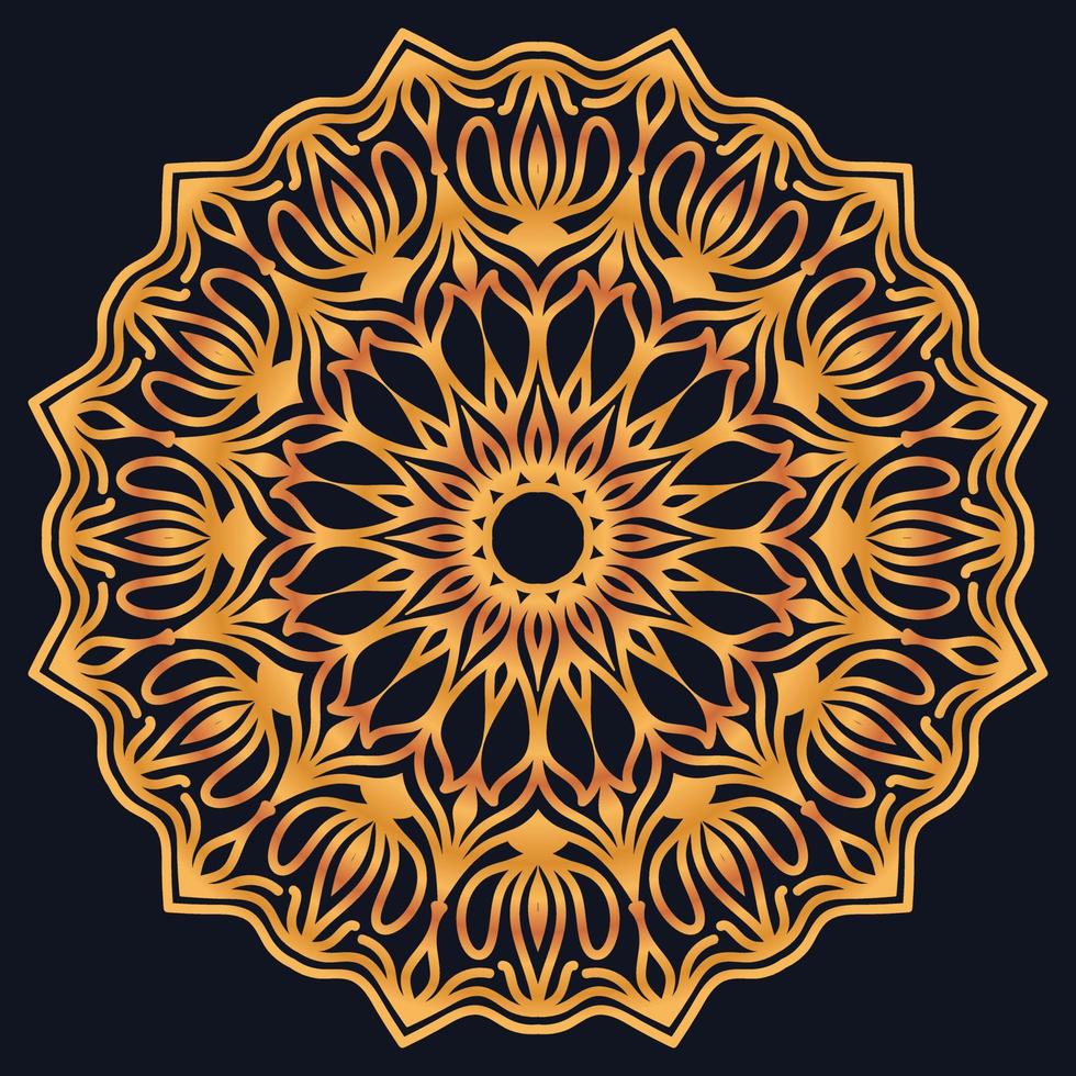 Decorative elements luxury ornament pattern gradient mandala design vector