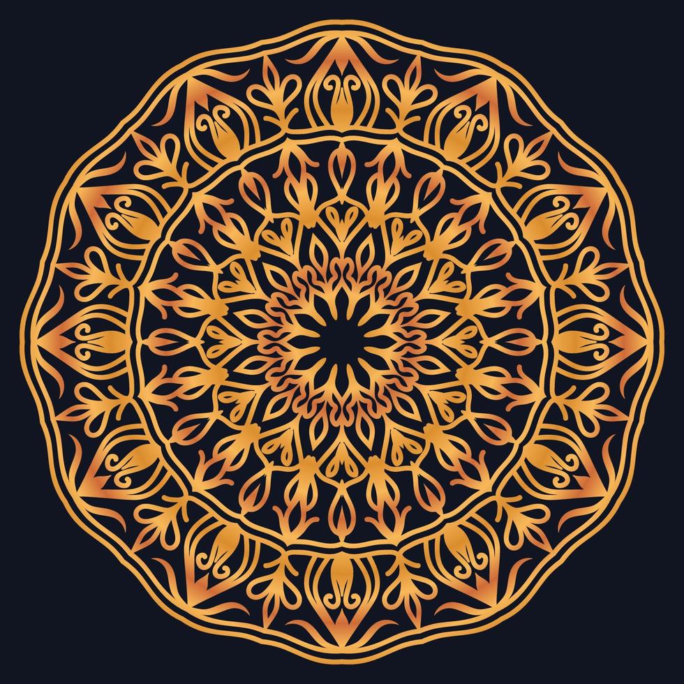 Decorative elements luxury ornament pattern gradient mandala design vector
