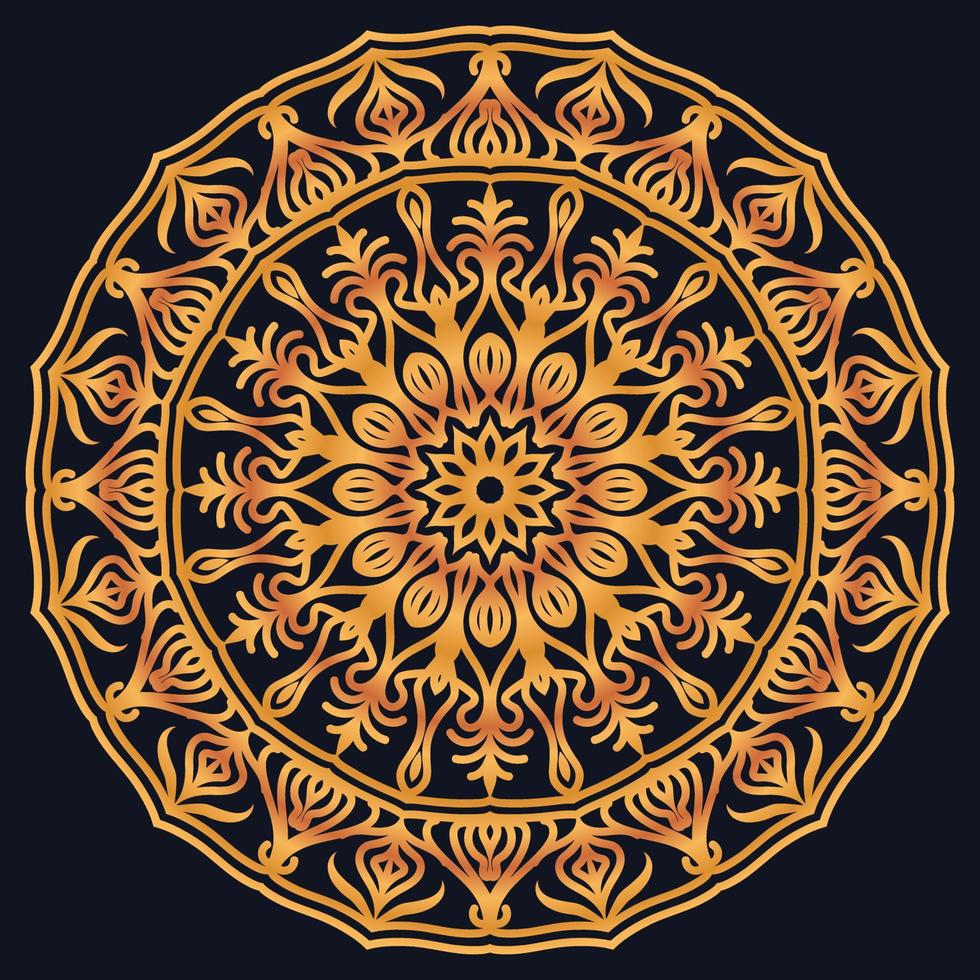 Decorative elements luxury ornament pattern gradient mandala design vector