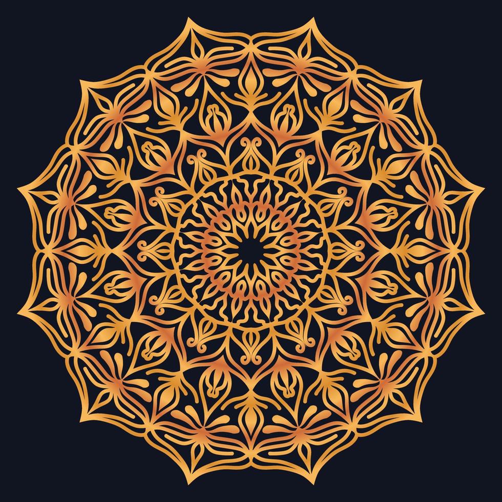 Decorative elements luxury ornament pattern gradient mandala design vector