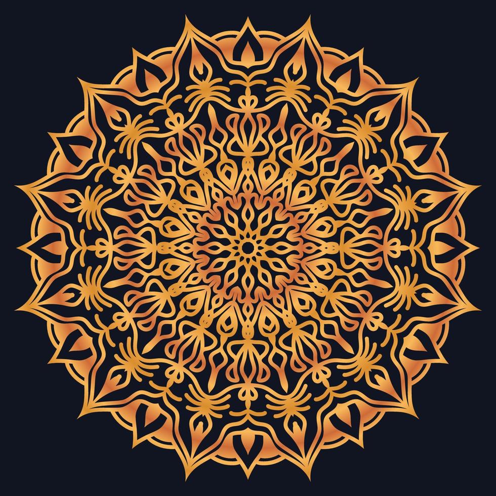 Decorative elements luxury ornament pattern gradient mandala design vector