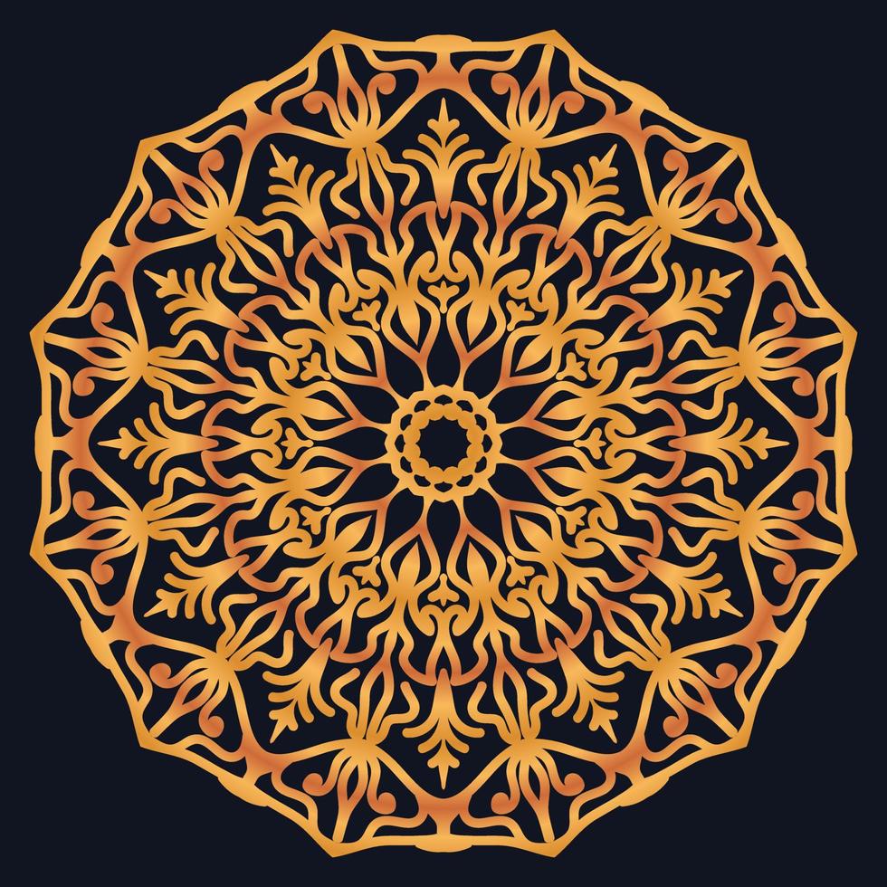 Decorative elements luxury ornament pattern gradient mandala design vector
