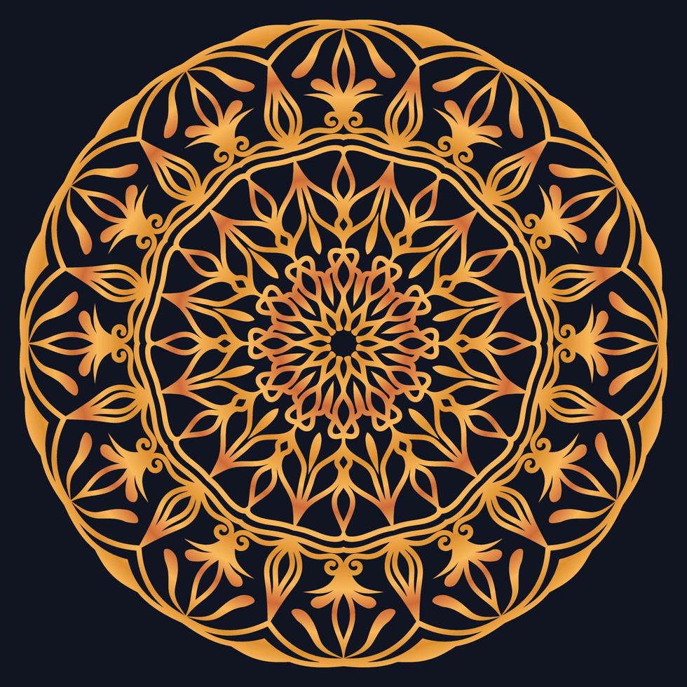 Decorative elements luxury ornament pattern gradient mandala design vector