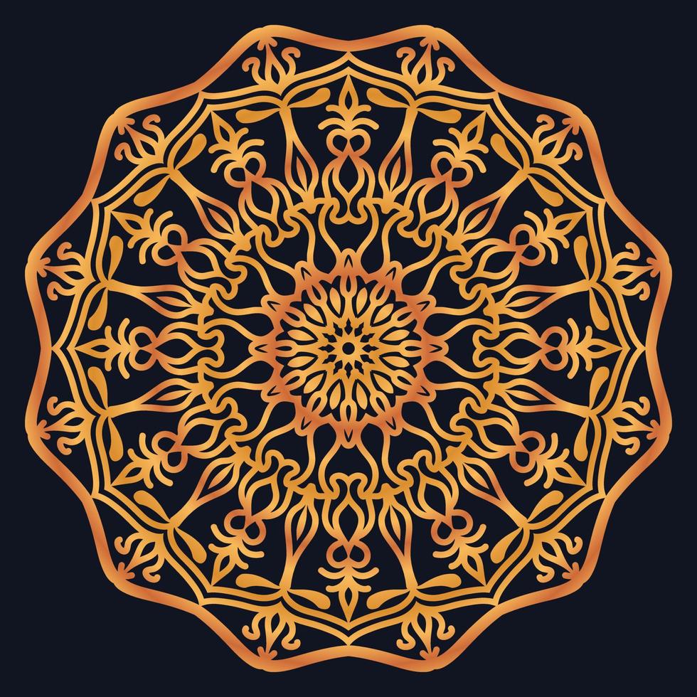 Decorative elements luxury ornament pattern gradient mandala design vector