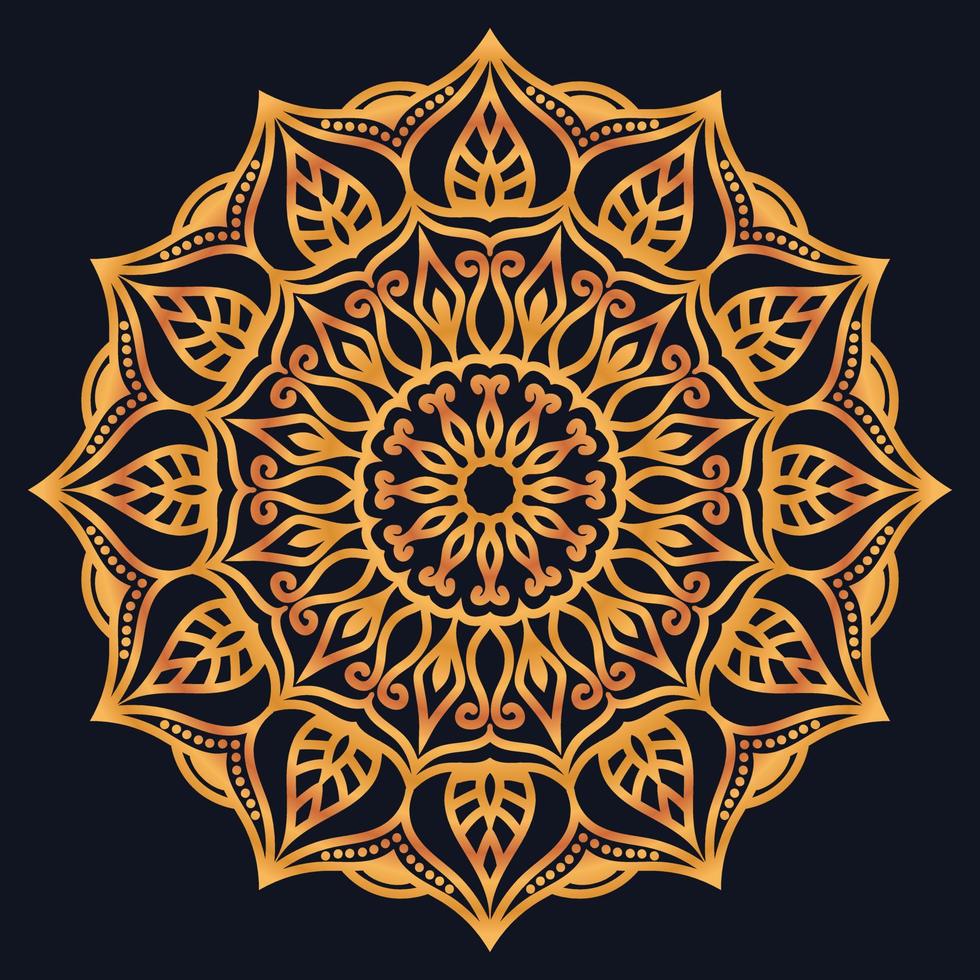 Decorative elements luxury ornament pattern gradient mandala design vector