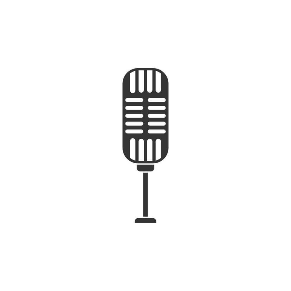 Silhouette icon of retro vintage microphone. Asparagus icon. Fresh, vegetable, green and whole vector