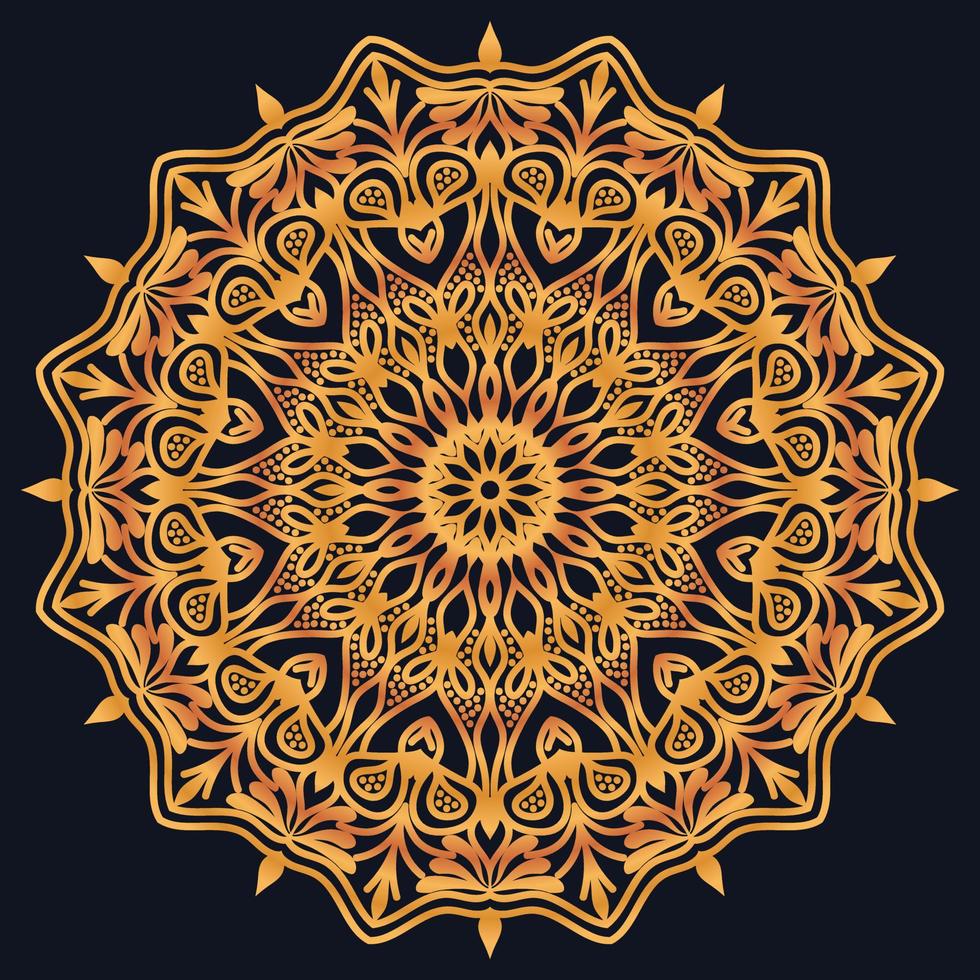 Decorative elements luxury ornament pattern gradient mandala design vector