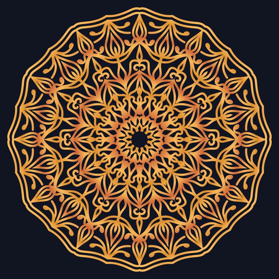 Decorative elements luxury ornament pattern gradient mandala design vector