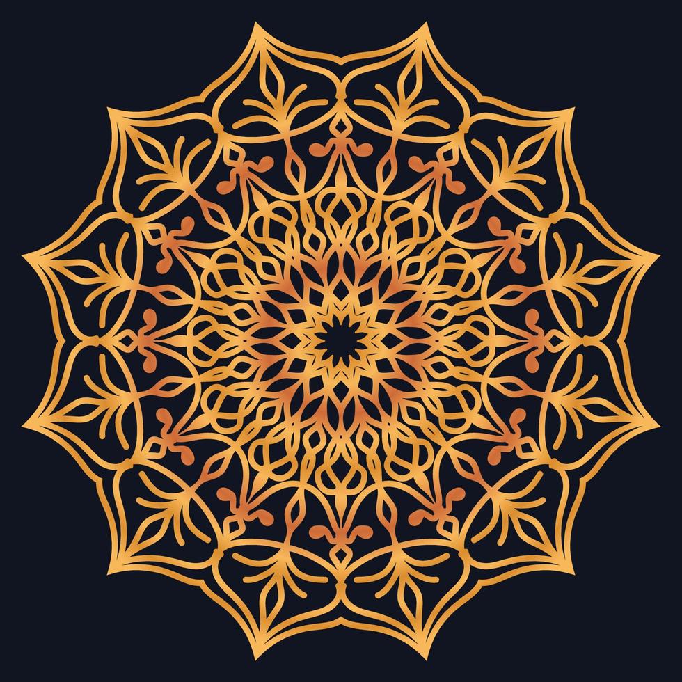 Decorative elements luxury ornament pattern gradient mandala design vector
