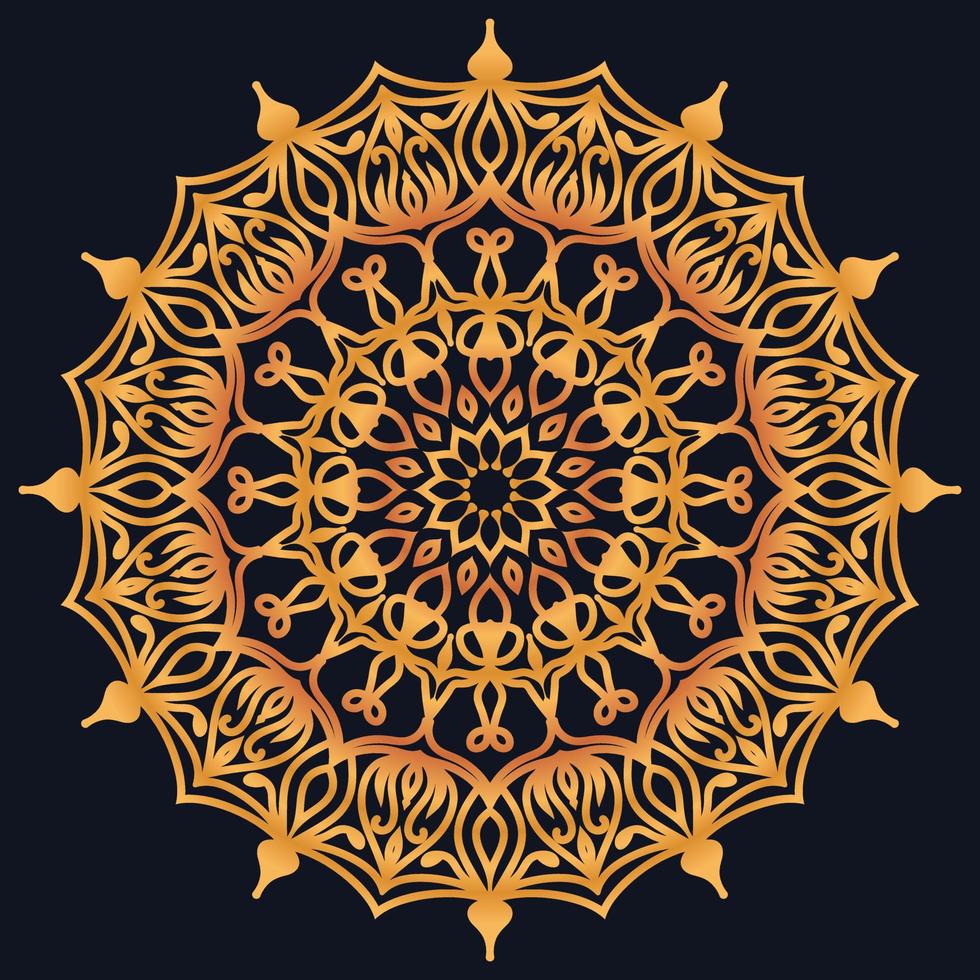 Decorative elements luxury ornament pattern gradient mandala design vector
