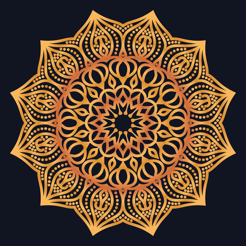 Decorative elements luxury ornament pattern gradient mandala design vector