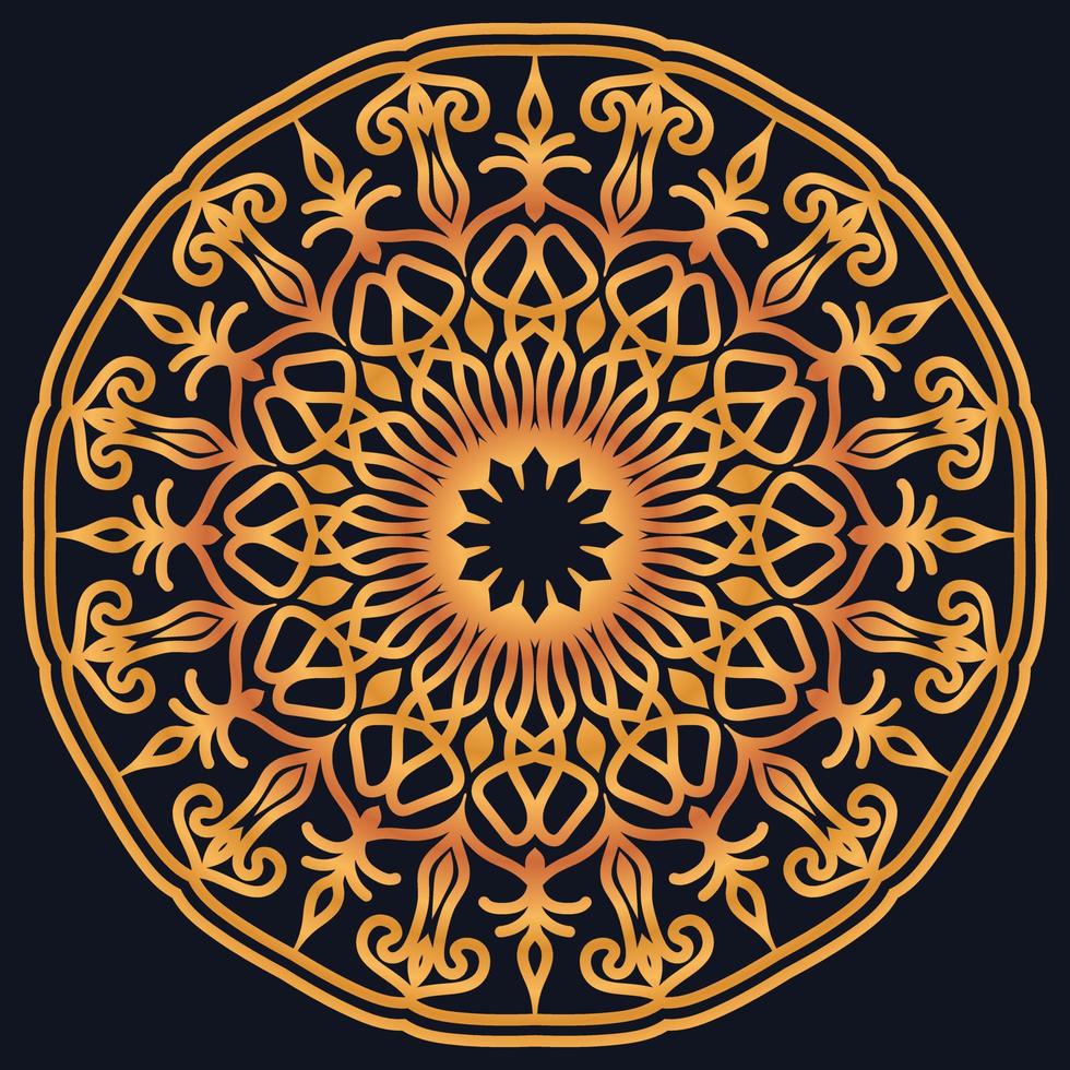 Decorative elements luxury ornament pattern gradient mandala design vector