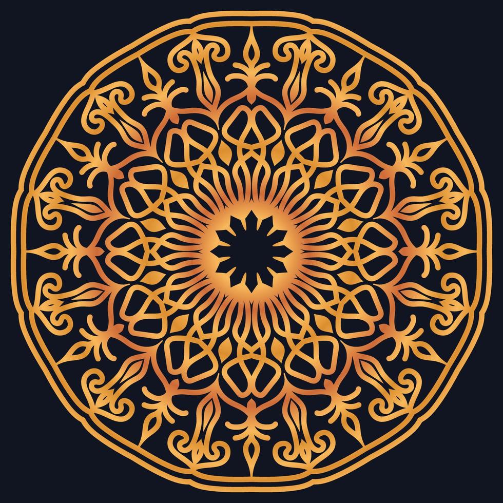 Decorative elements luxury ornament pattern gradient mandala design vector