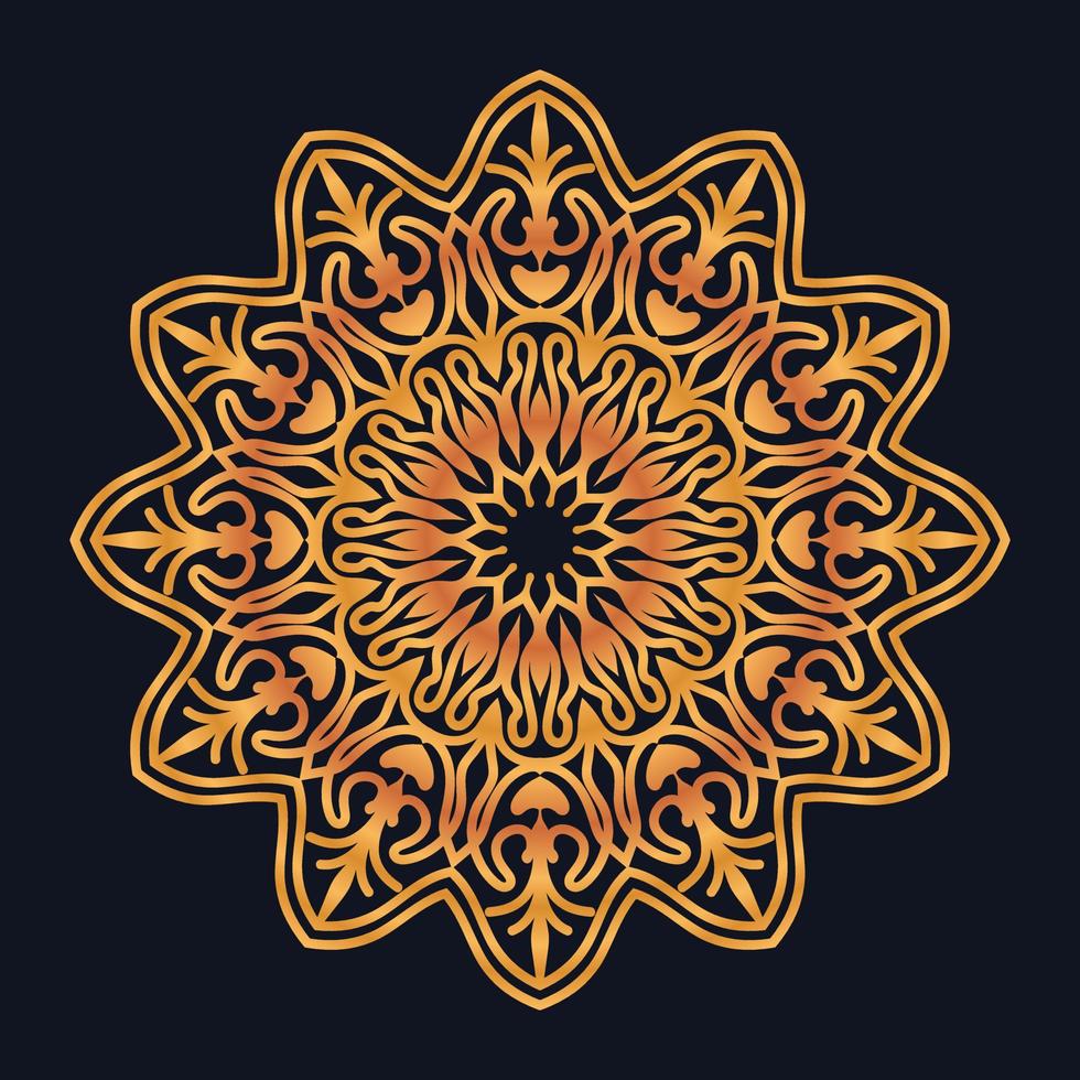 Decorative elements luxury ornament pattern gradient mandala design vector