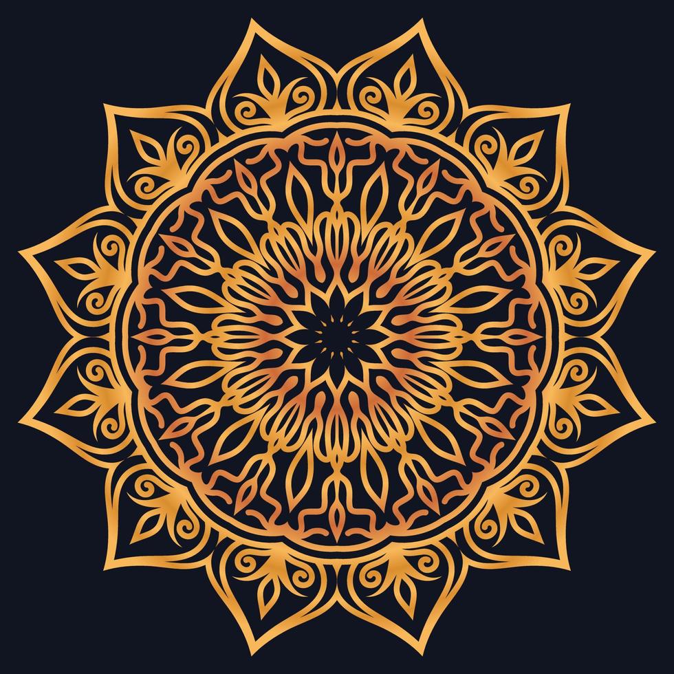 Decorative elements luxury ornament pattern gradient mandala design vector