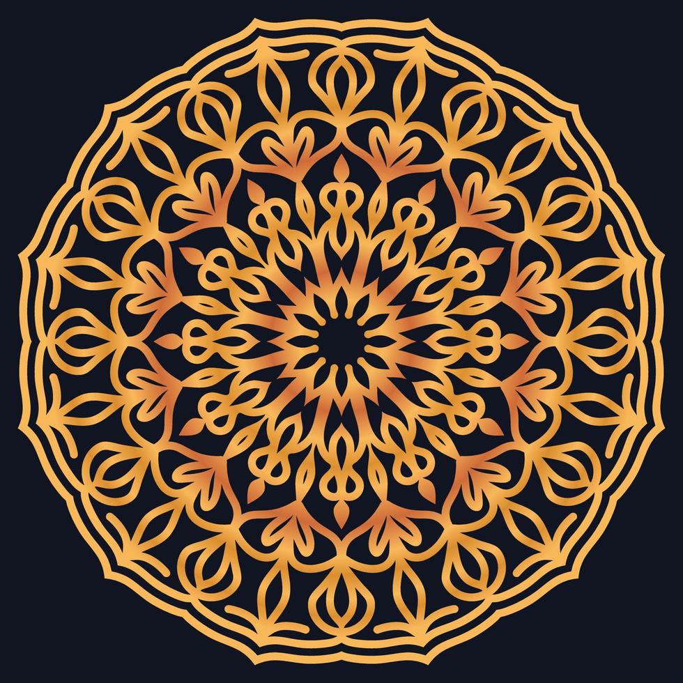 Decorative elements luxury ornament pattern gradient mandala design vector