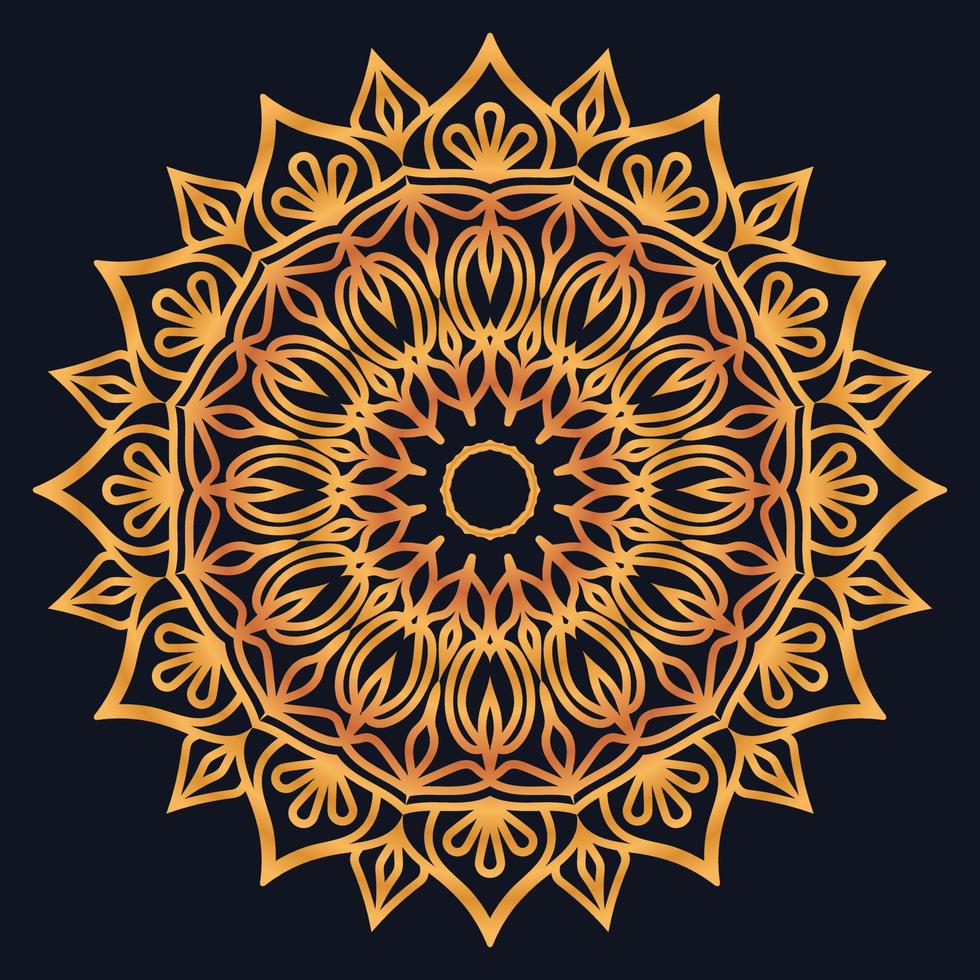 Decorative elements luxury ornament pattern gradient mandala design vector