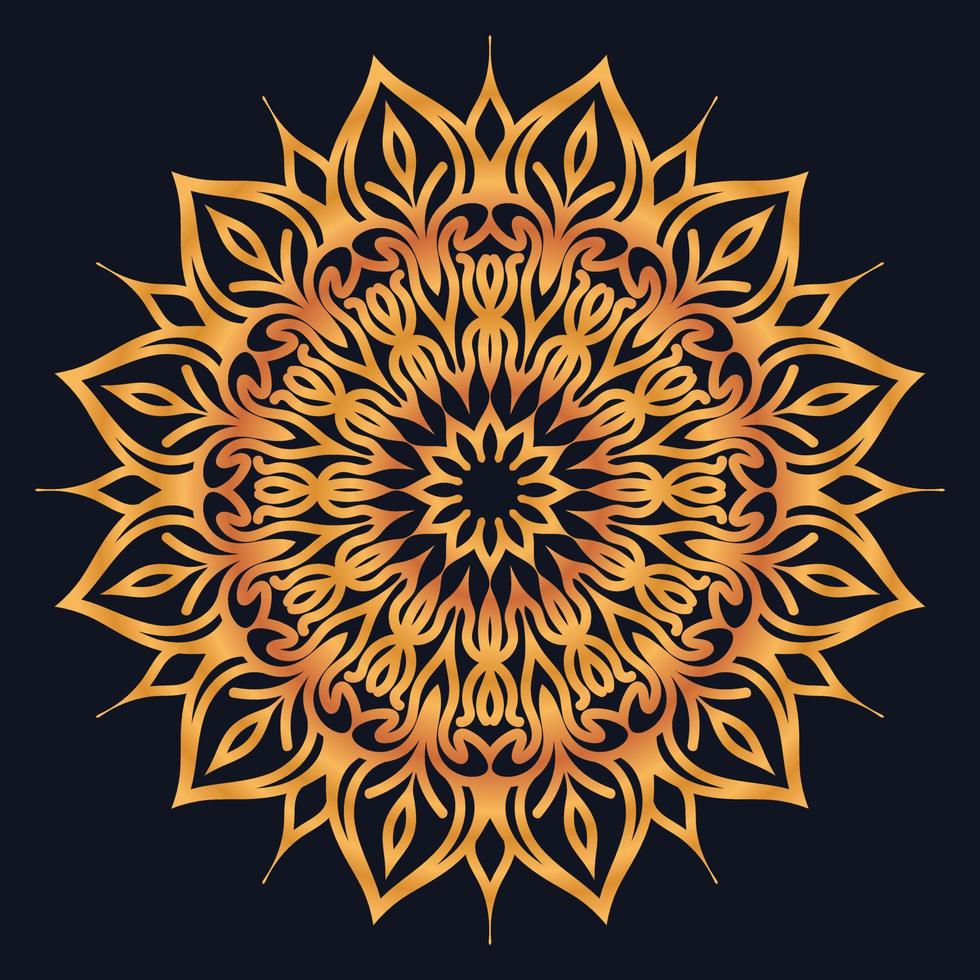 Decorative elements luxury ornament pattern gradient mandala design vector