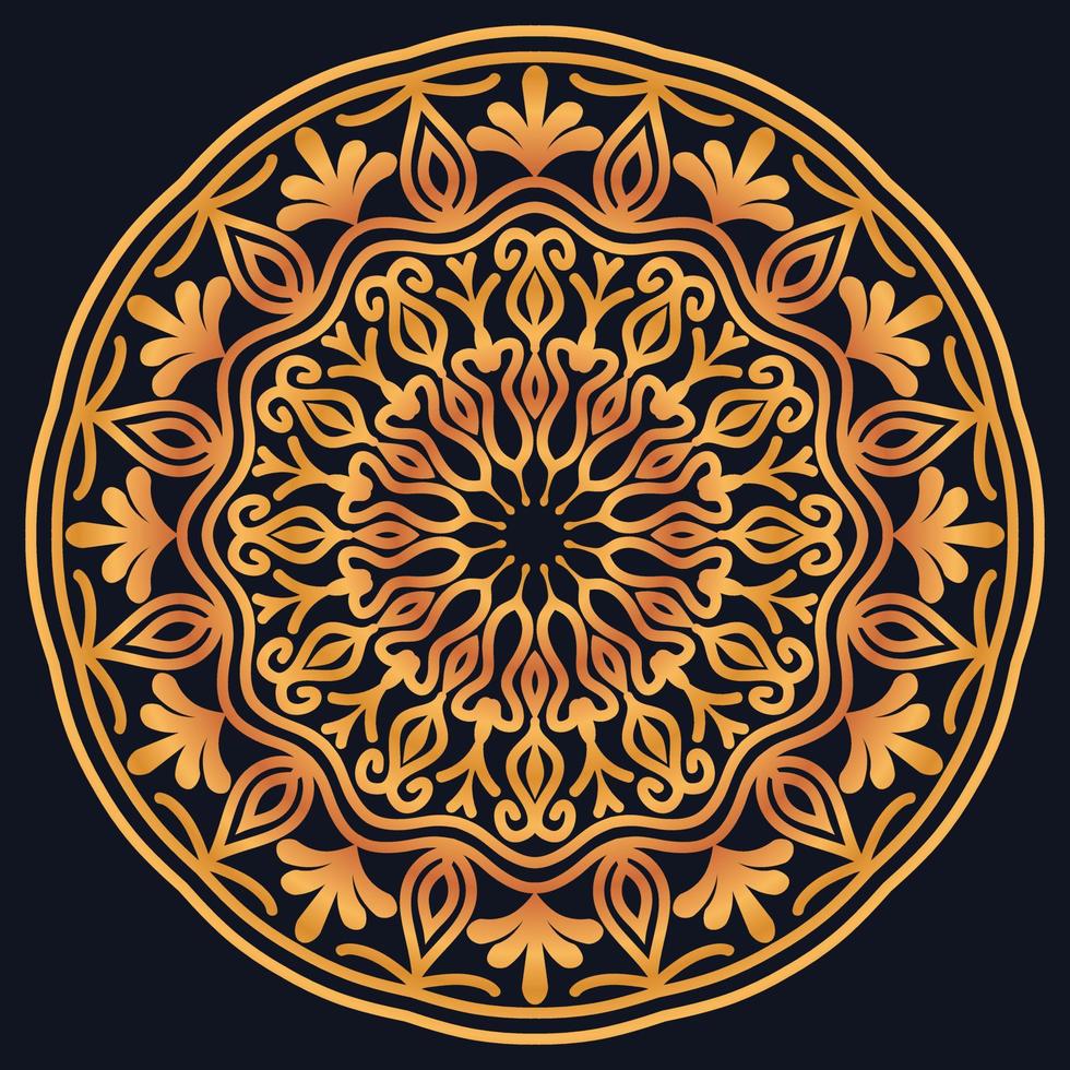 Decorative elements luxury ornament pattern gradient mandala design vector