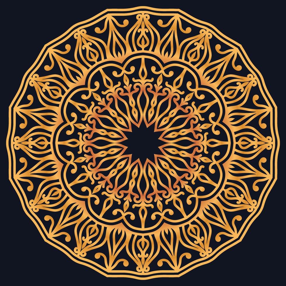 Decorative elements luxury ornament pattern gradient mandala design vector