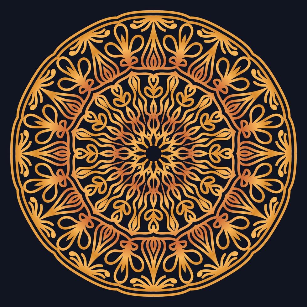 Decorative elements luxury ornament pattern gradient mandala design vector