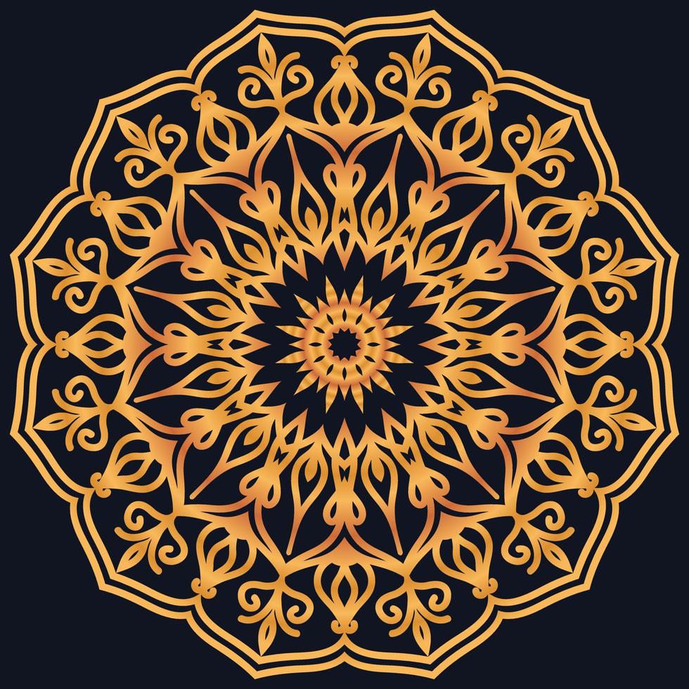 Decorative elements luxury ornament pattern gradient mandala design vector