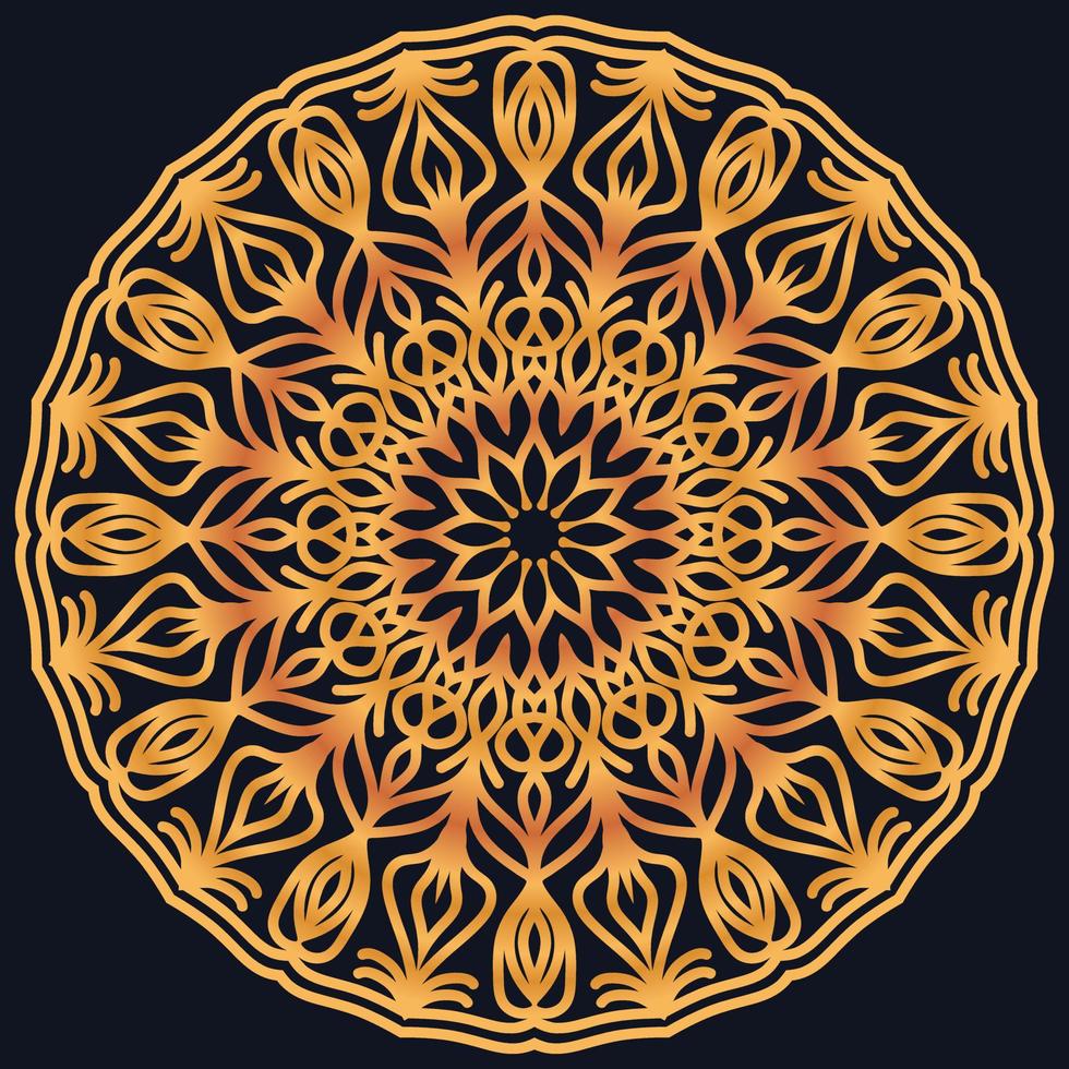 Decorative elements luxury ornament pattern gradient mandala design vector