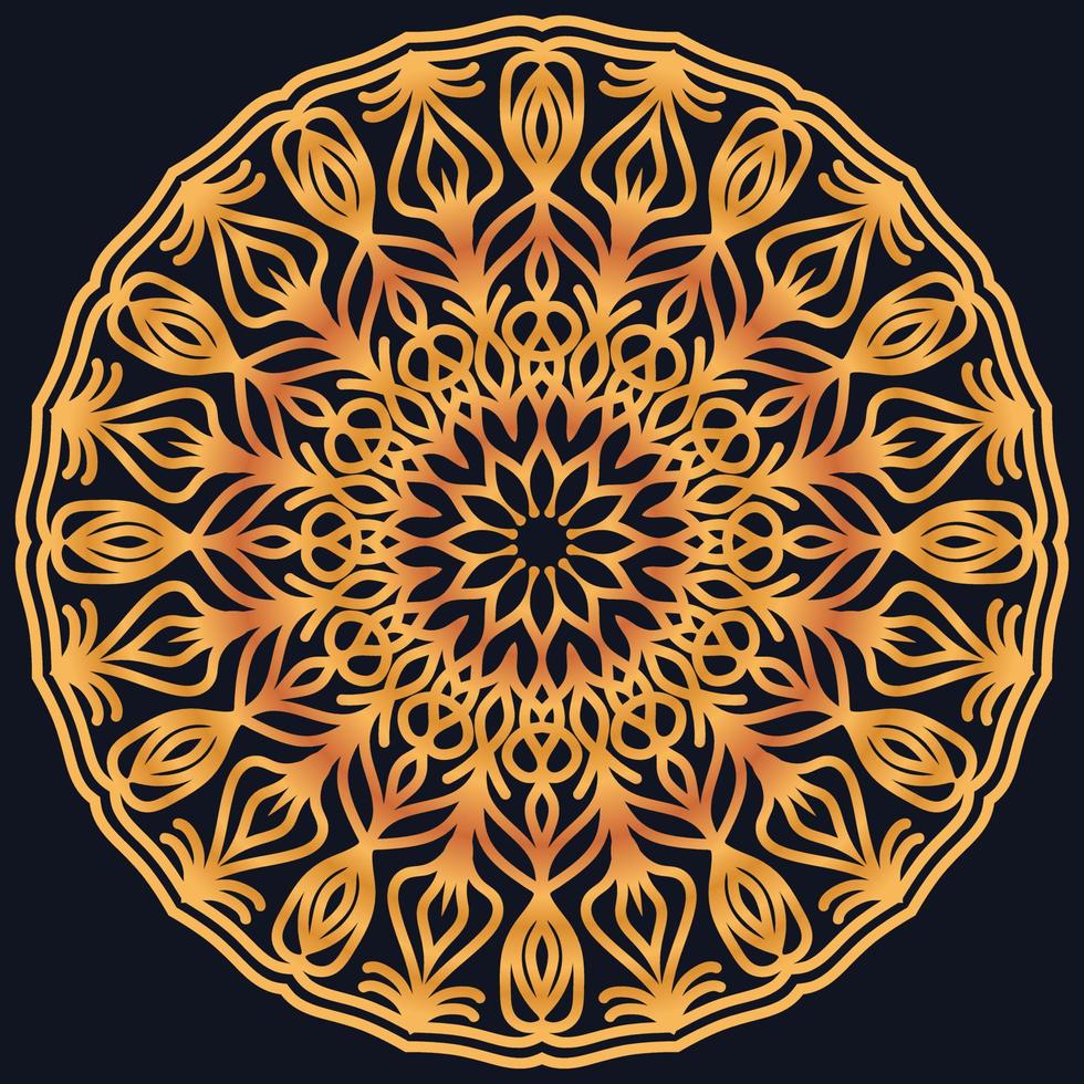 Decorative elements luxury ornament pattern gradient mandala design vector