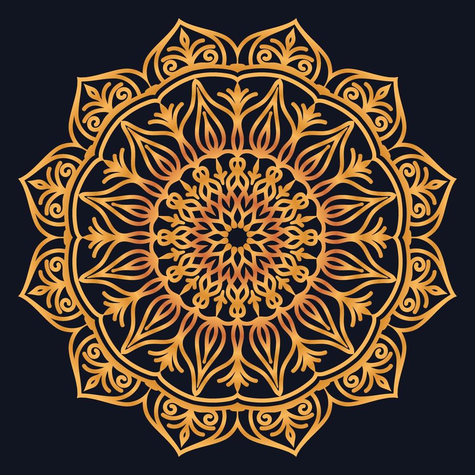 Decorative elements luxury ornament pattern gradient mandala design vector