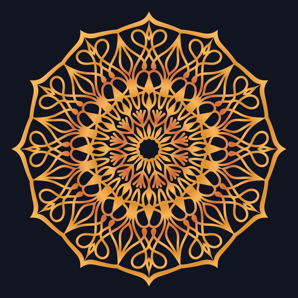 Decorative elements luxury ornament pattern gradient mandala design vector