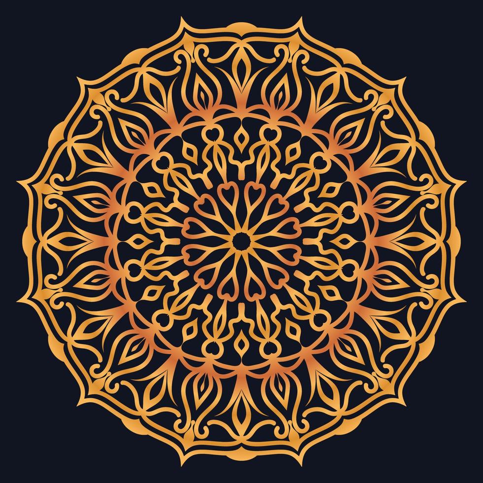 Decorative elements luxury ornament pattern gradient mandala design vector