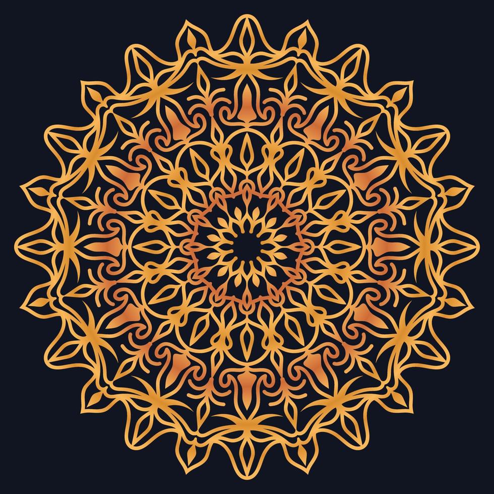 Decorative elements luxury ornament pattern gradient mandala design vector