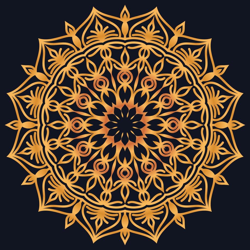 Decorative elements luxury ornament pattern gradient mandala design vector