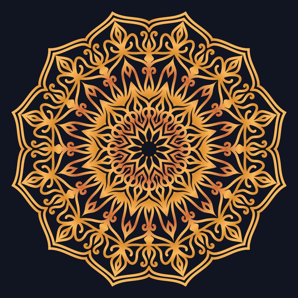 Decorative elements luxury ornament pattern gradient mandala design vector