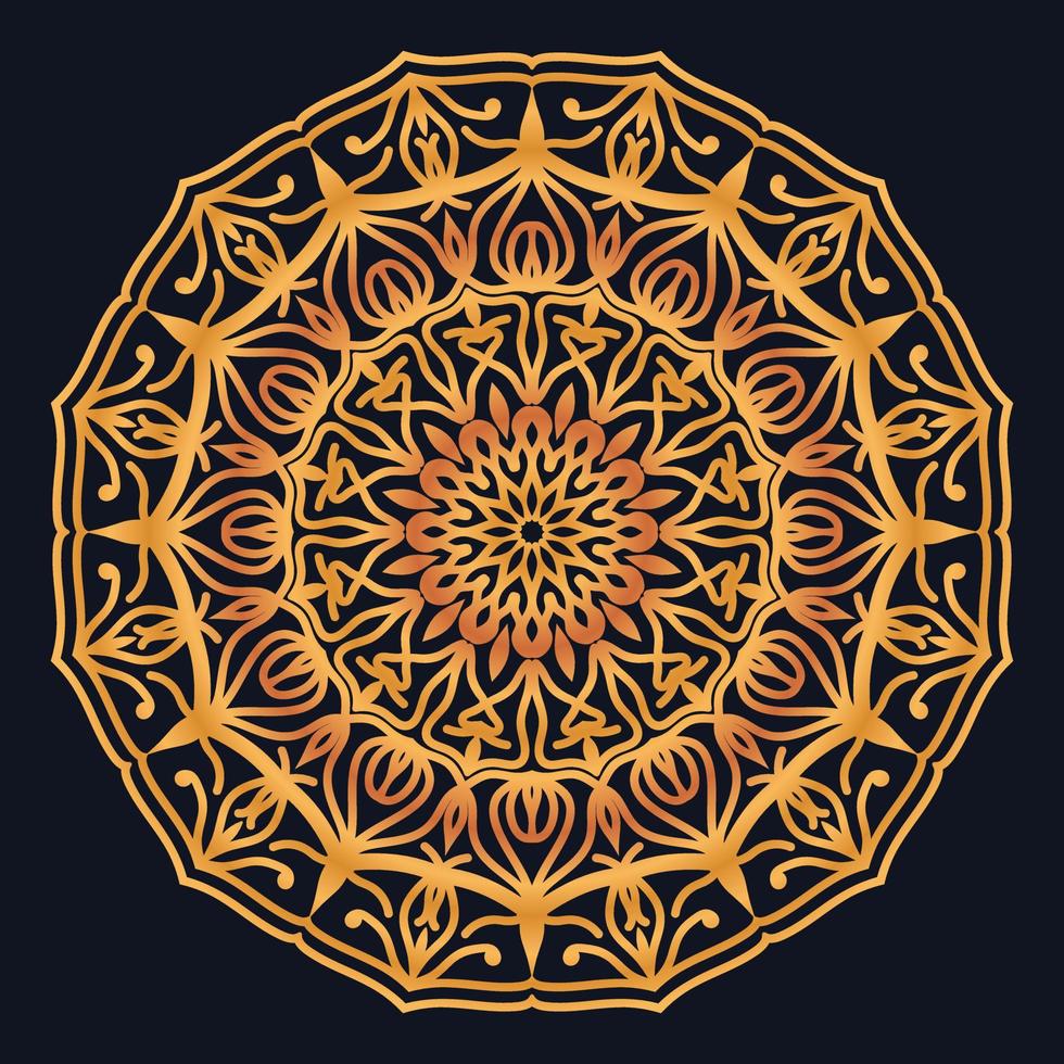 Decorative elements luxury ornament pattern gradient mandala design vector